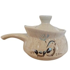 1950's VTG Red Wing USA Pottery Bob White Bird Handled Gravy Boat with Lid MCM
